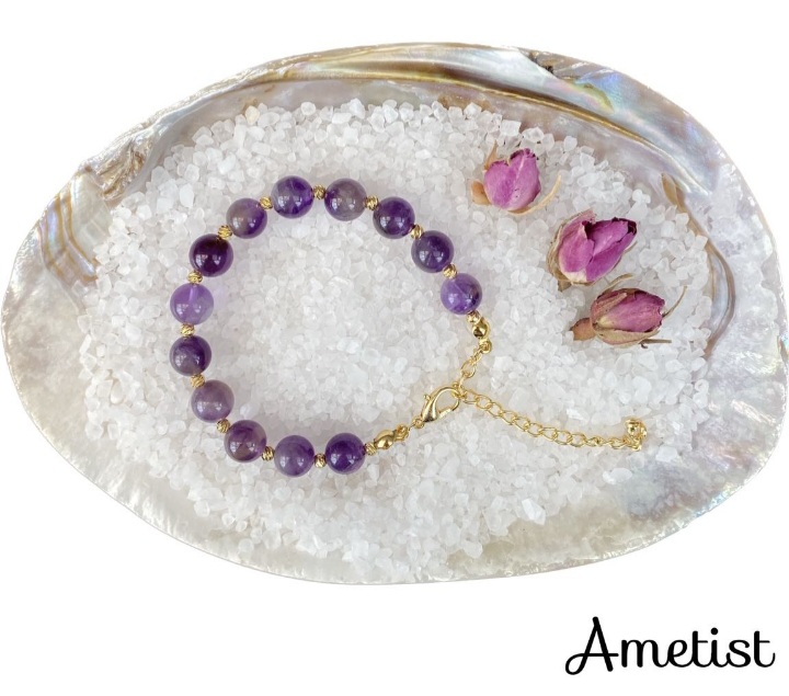 Ametist doğaltaş bileklik 